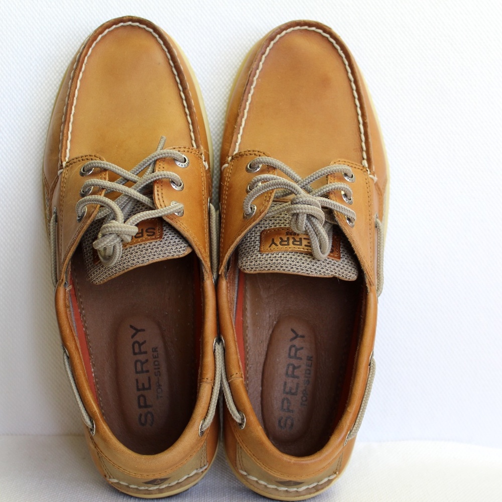 SPERRY TOP SIDER  LEATHER BOAT SHOES